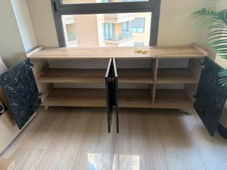 Cómoda de comedor efecto mármol