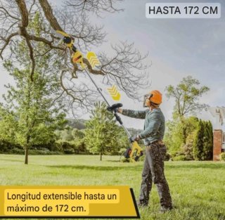 Motosierra Telescópica Recargable (2 Baterías)
