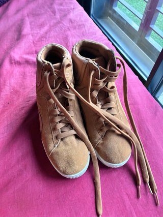 Zapatillas Puma Marrones Cuña