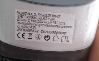 Ferro da stiro cordless Kasanova 2200W no scatola