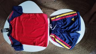 Equipación Fútbol España 2 estrellas Niño Talla 18