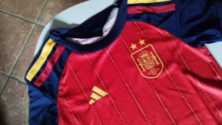 Equipación Fútbol España 2 estrellas Niño Talla 18