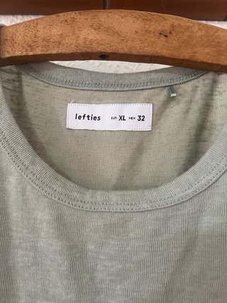 Camiseta tirantes Lefties verde Talla XL