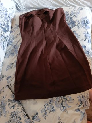 Vestido palabra de honor fruncido