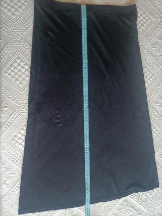 Falda Zara punto fino azul XL