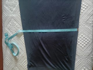 Falda Zara punto fino azul XL