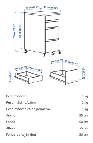 Cajoneras Micke Ikea