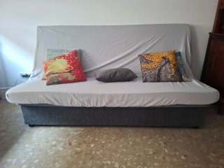 Sofá Cama 190x135cm Gris/Multicolor