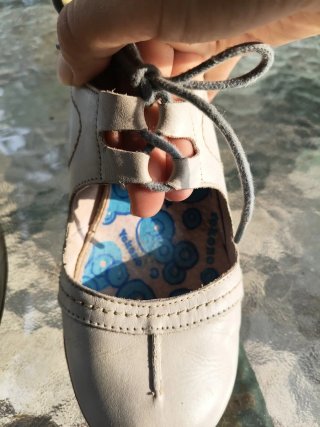 Sandalias blancas tacón talla 36