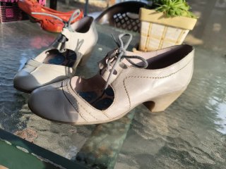 Sandalias blancas tacón talla 36