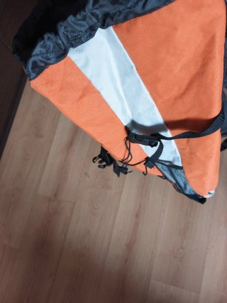 Mochila senderismo grande naranja y gris