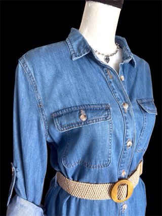 Vestido tejano vaquero con cinturón