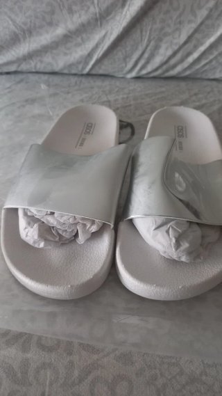 Chanclas ASOS Plata Talla 37