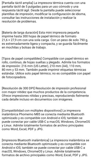 Phomemo Impresora Térmica Portátil A4 Kit