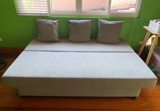 Sofá Cama IKEA ASARUM Gris 3 Plazas