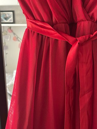 Vestido fiesta largo rojo