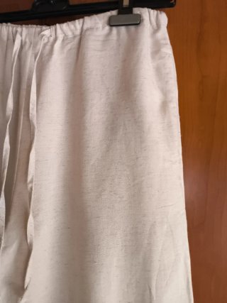 Pantalones anchos blancos mujer