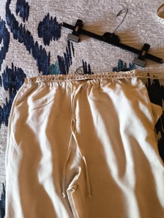 Pantalones anchos blancos mujer
