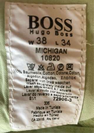 Pantalón Boss Verde Hombre