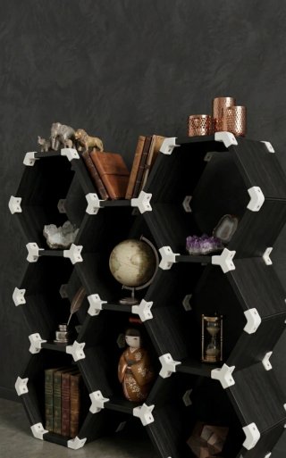 Uniones para estantería modular