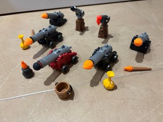 Lote Playmobil cañones y accesorios