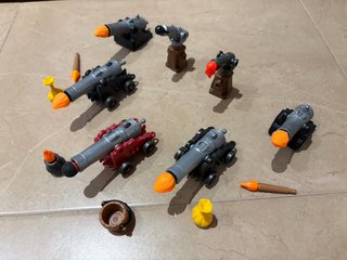 Lote Playmobil cañones y accesorios