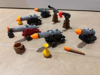 Lote Playmobil cañones y accesorios