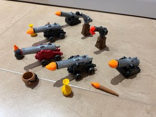 Lote Playmobil cañones y accesorios