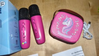 Karaoke Portátil Infantil con dos micrófonos