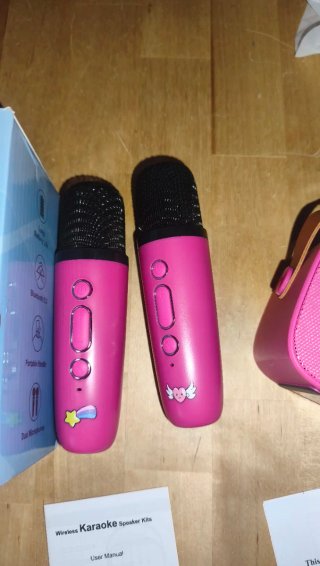 Karaoke Portátil Infantil con dos micrófonos
