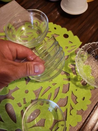 Cuencos vintage cristal vidrio