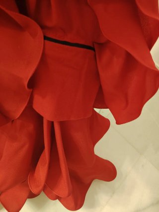 Vestido de flamenca rojo volantes