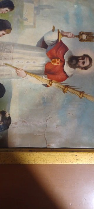 Cuadro Religioso en lámina de cartón.