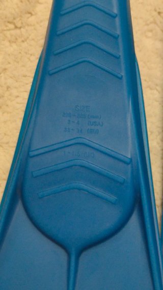 Aletas Natación Nabaiji T. 33-34 Azul