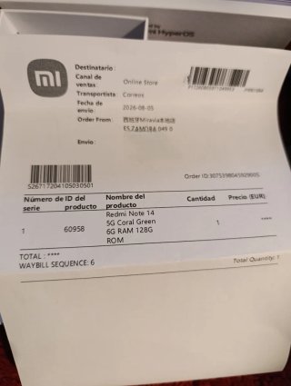 Xiaomi Redmi Note 14 5G 128GB Verde