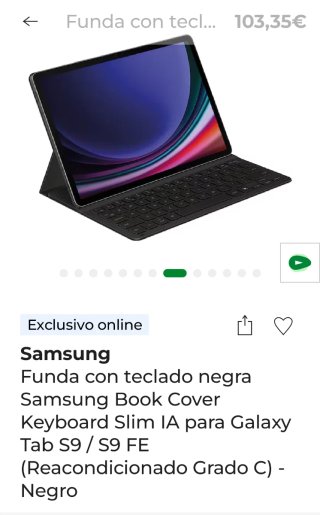 Funda con teclado Samsung Galaxy Tab S9 y S9 FE