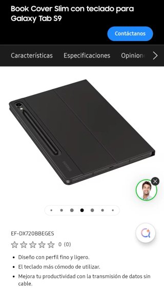 Funda con teclado Samsung Galaxy Tab S9 y S9 FE