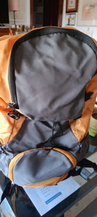 Mochila Trekking Grande Gris Naranja