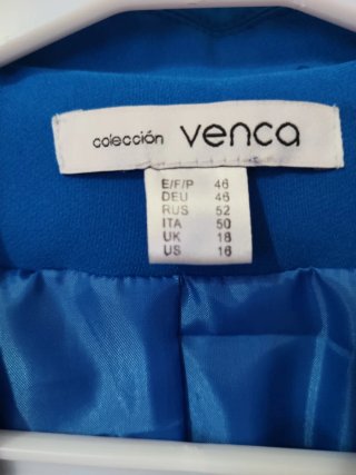 Americana larga azulón talla 46 sin estrenar