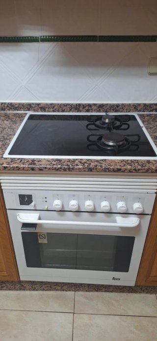 Horno con placa mixta gas y electricidad