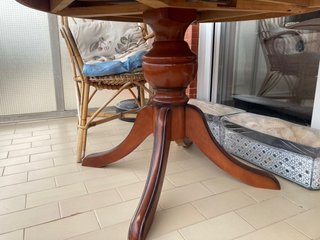 Mesa redonda extensible madera 110-150cm