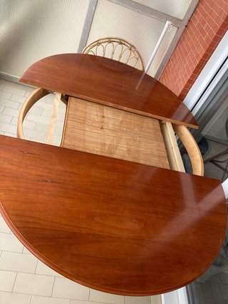 Mesa redonda extensible madera 110-150cm