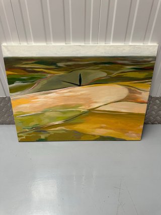 Cuadro paisaje abstracto hecho a mano