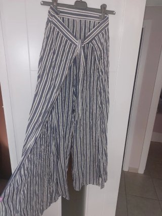 Pantalón estilo pareo rayas