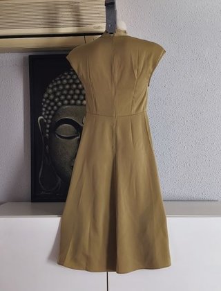 Vestido estilo vintage, verde oliva. Motf. T. S