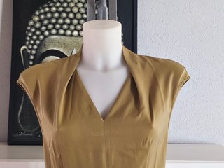 Vestido estilo vintage, verde oliva. Motf. T. S