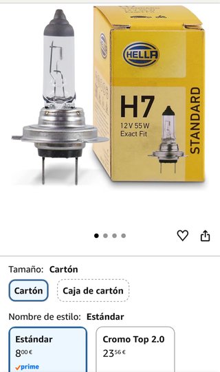 100 Lámparas H7 HELLA Standard 12V 55W por 150€
