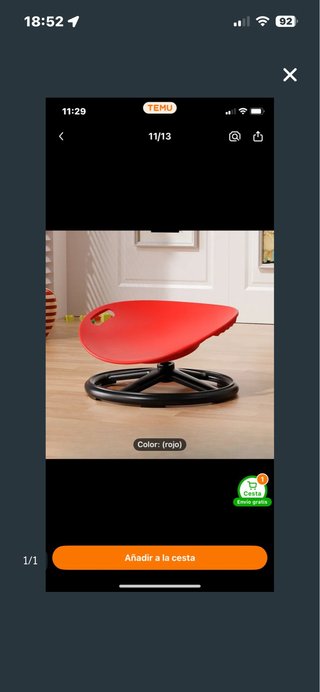 Silla giratoria sensorial