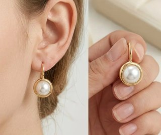 Pendientes Vintage Oro Perla