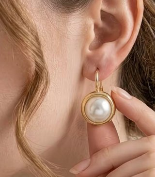 Pendientes Vintage Oro Perla